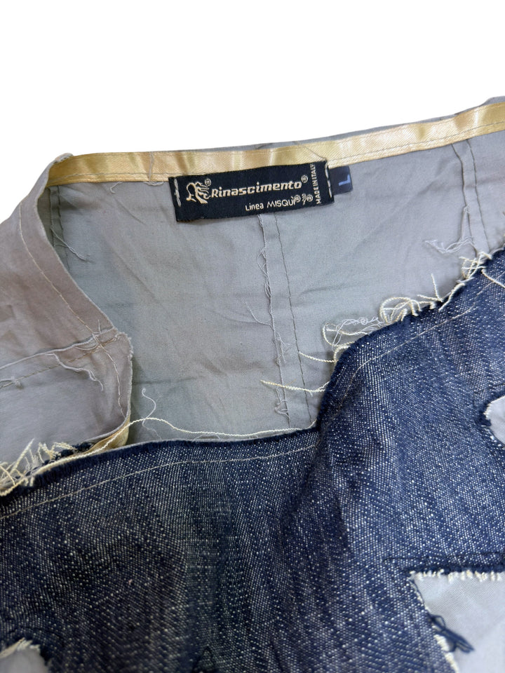 Rinascimento Linea Misquì patchwork denim panel skirt