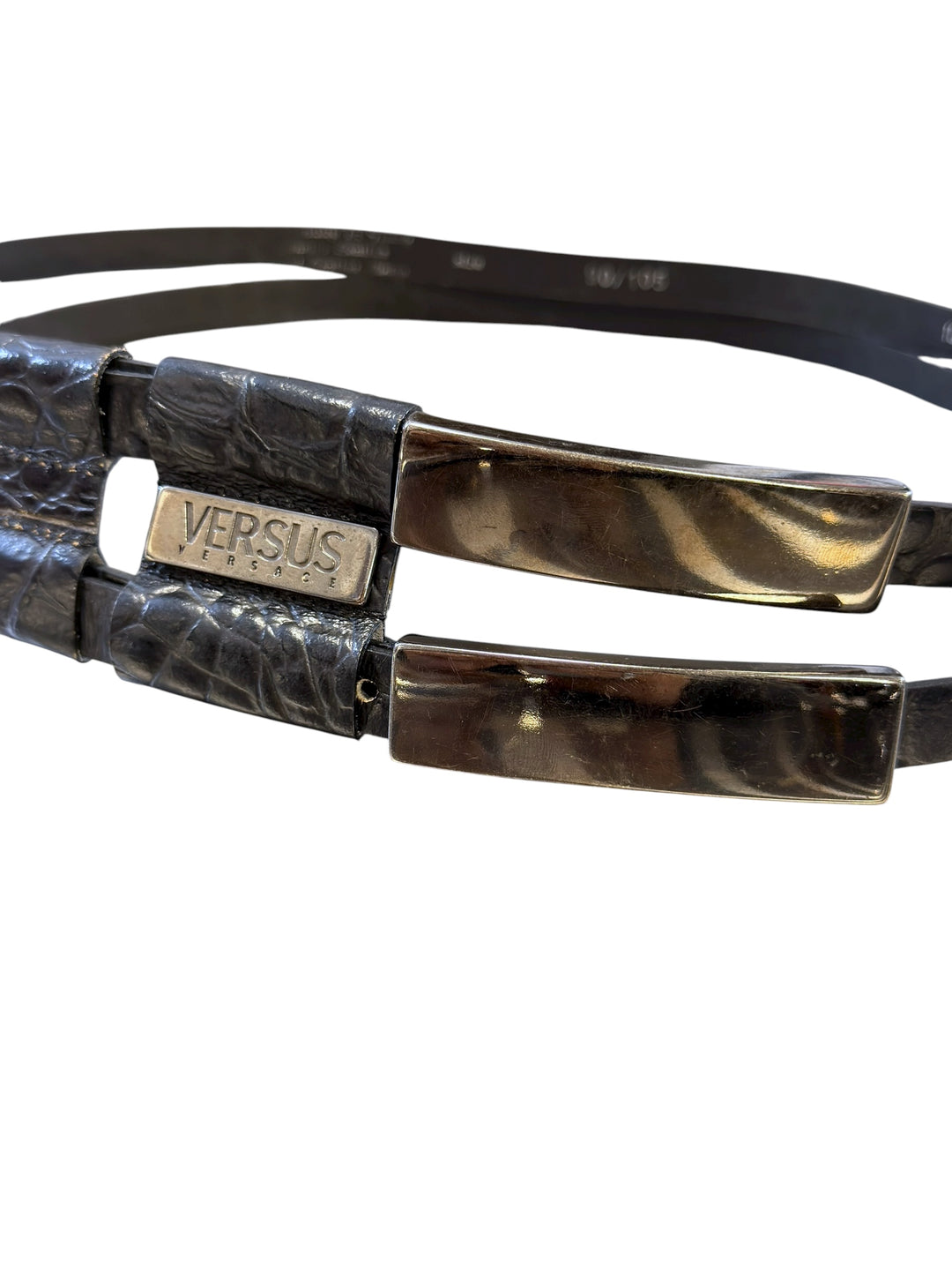 Versus Versace Vintage Double-Strap Leather Belt