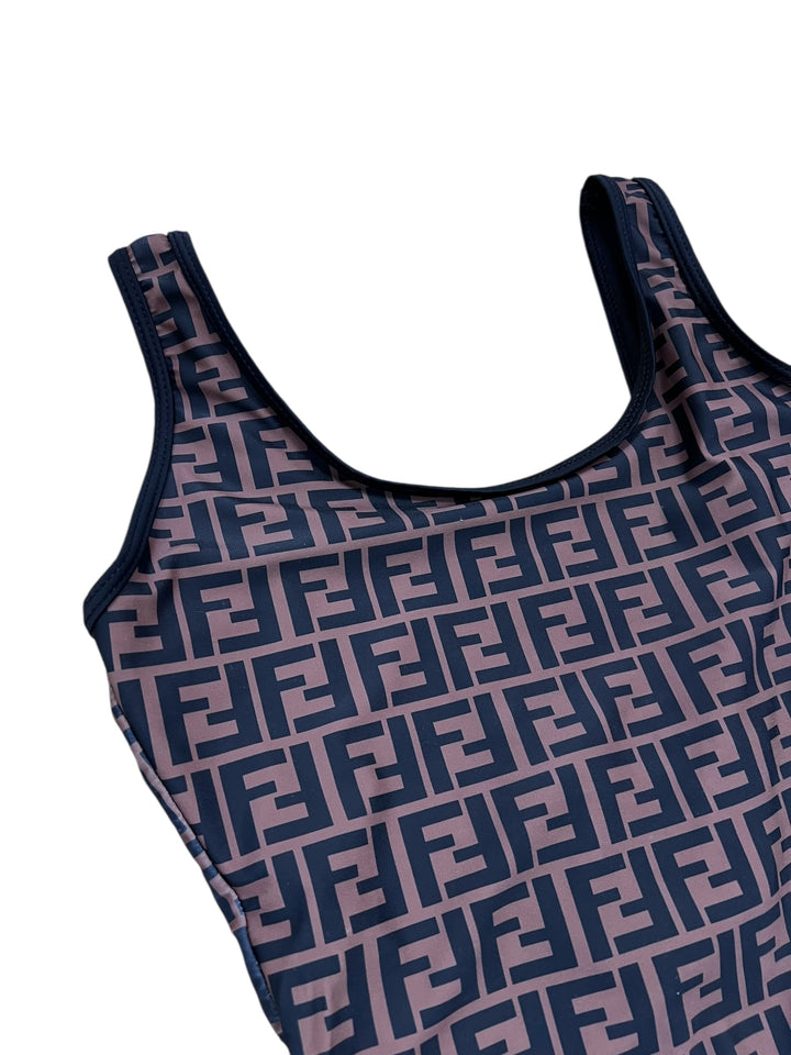 Fendi Vintage FF Monogram One-Piece Swimsuit Medium