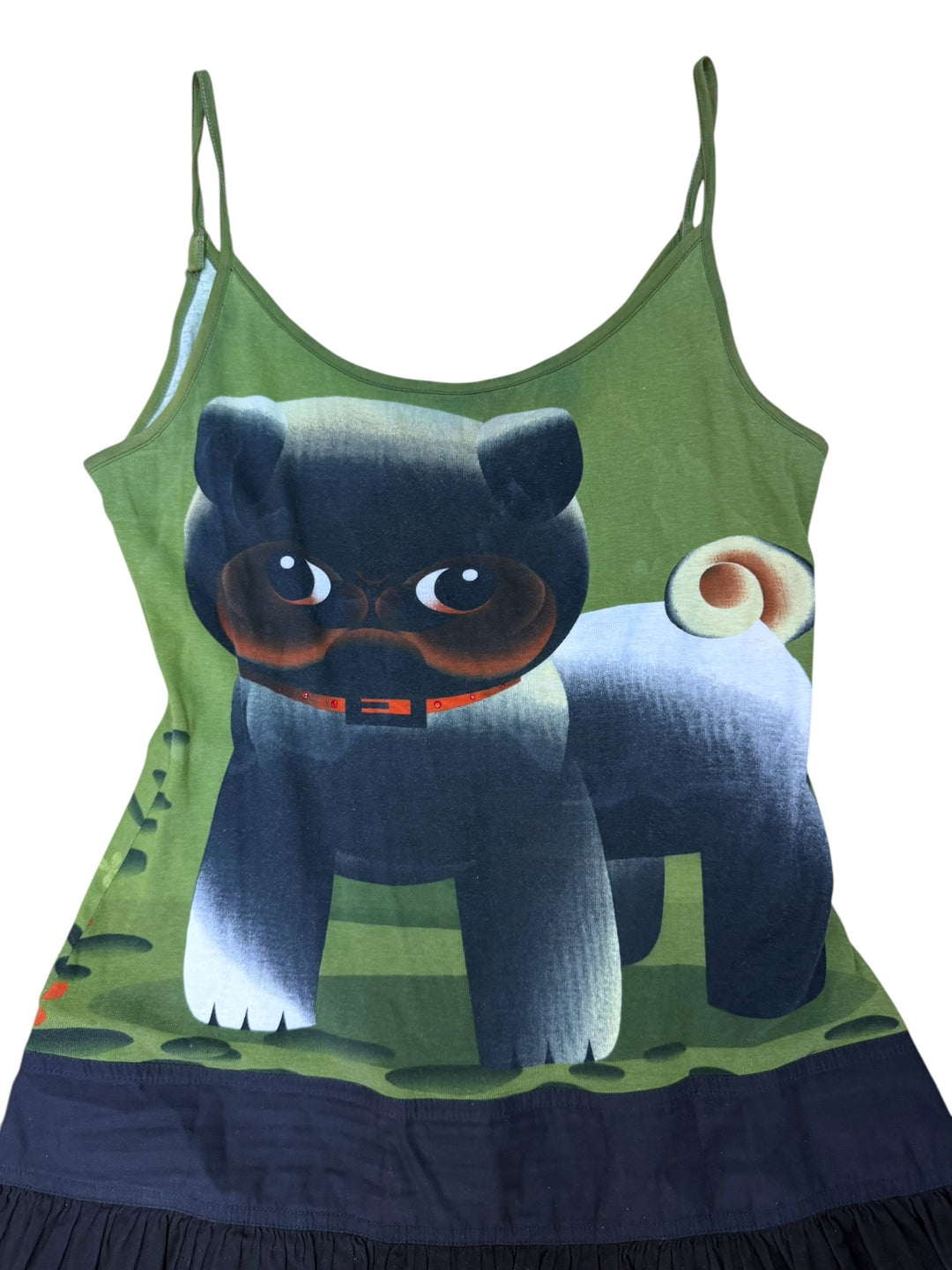 Custo Barcelona dog print drop waist dress