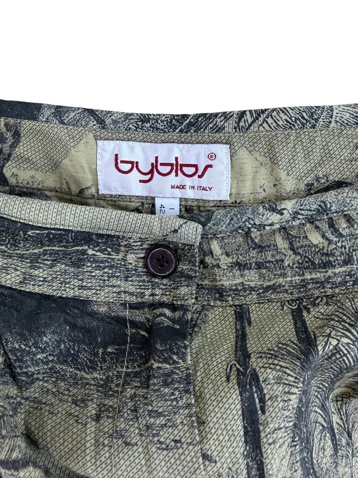 Byblos vintage safari print bermuda shorts