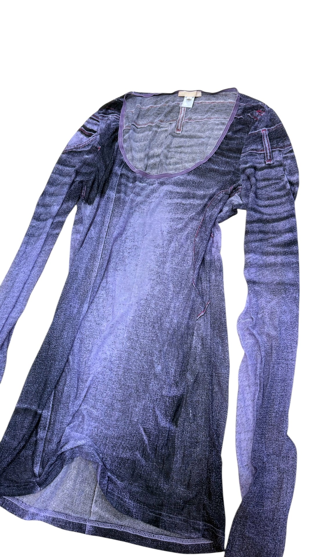 Vintage Roberto Cavalli Trompe L’Oeil mesh top