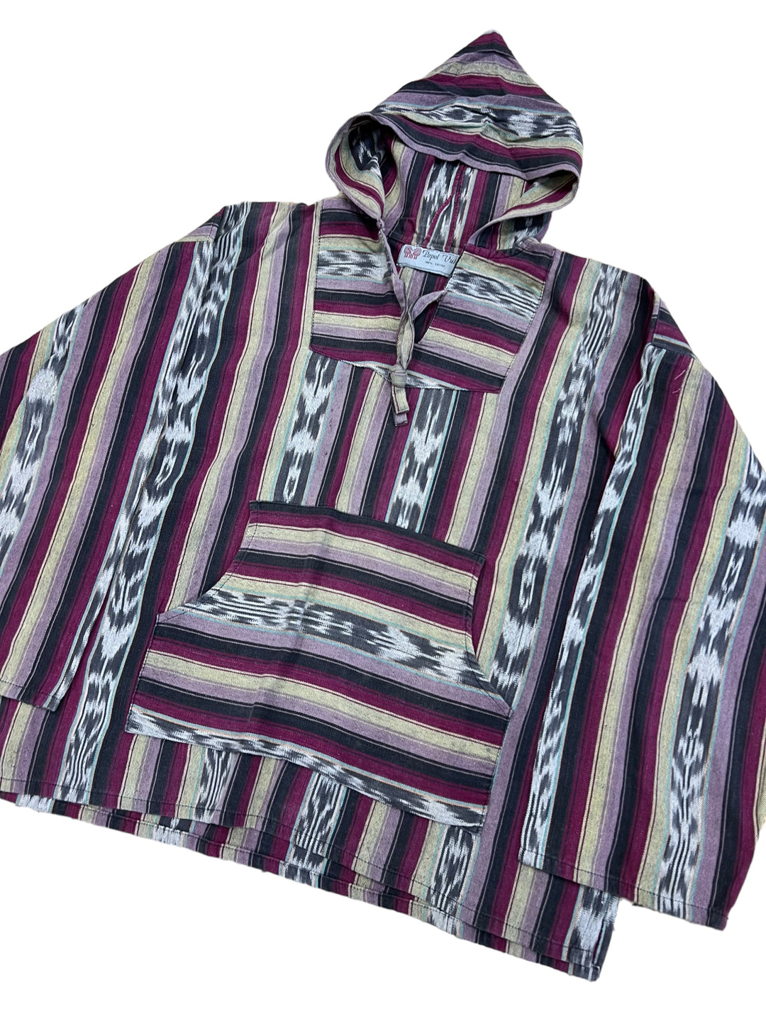Vintage baja pullover hoodie made in Guatemala Onesize
