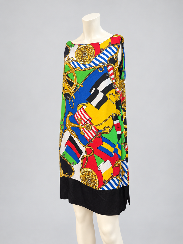 Love Moschino Nautical Print Mini Dress