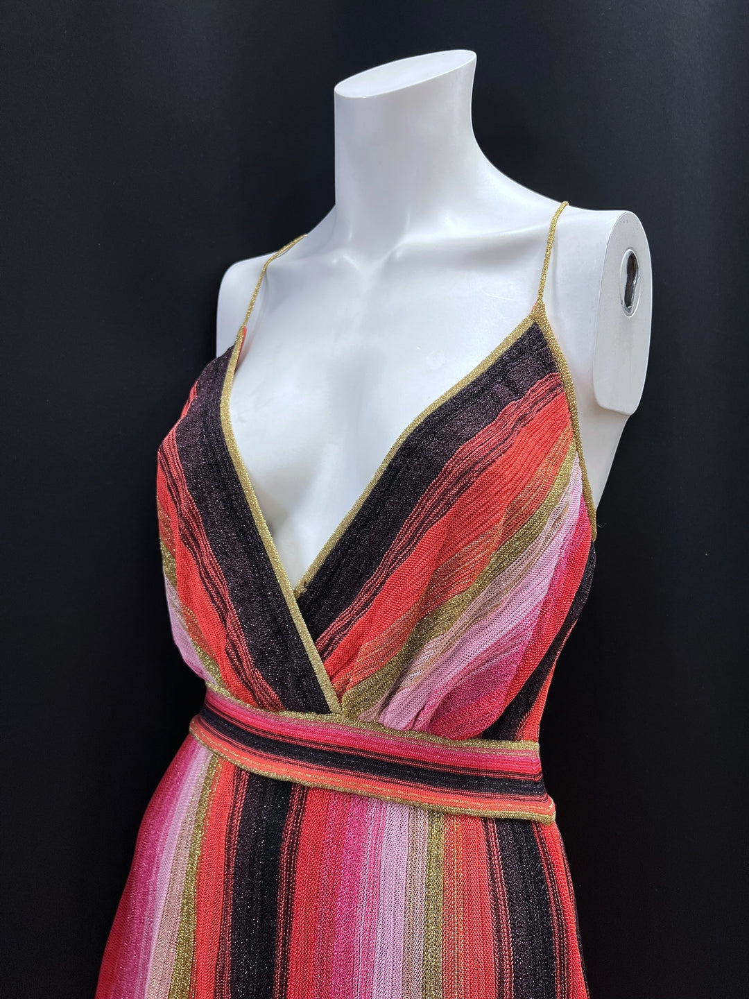 Missoni Multicolor Metallic Knit Midi Dress