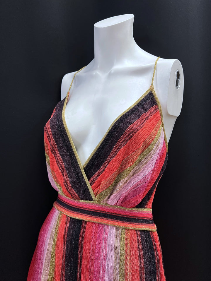 Missoni Multicolor Metallic Knit Midi Dress