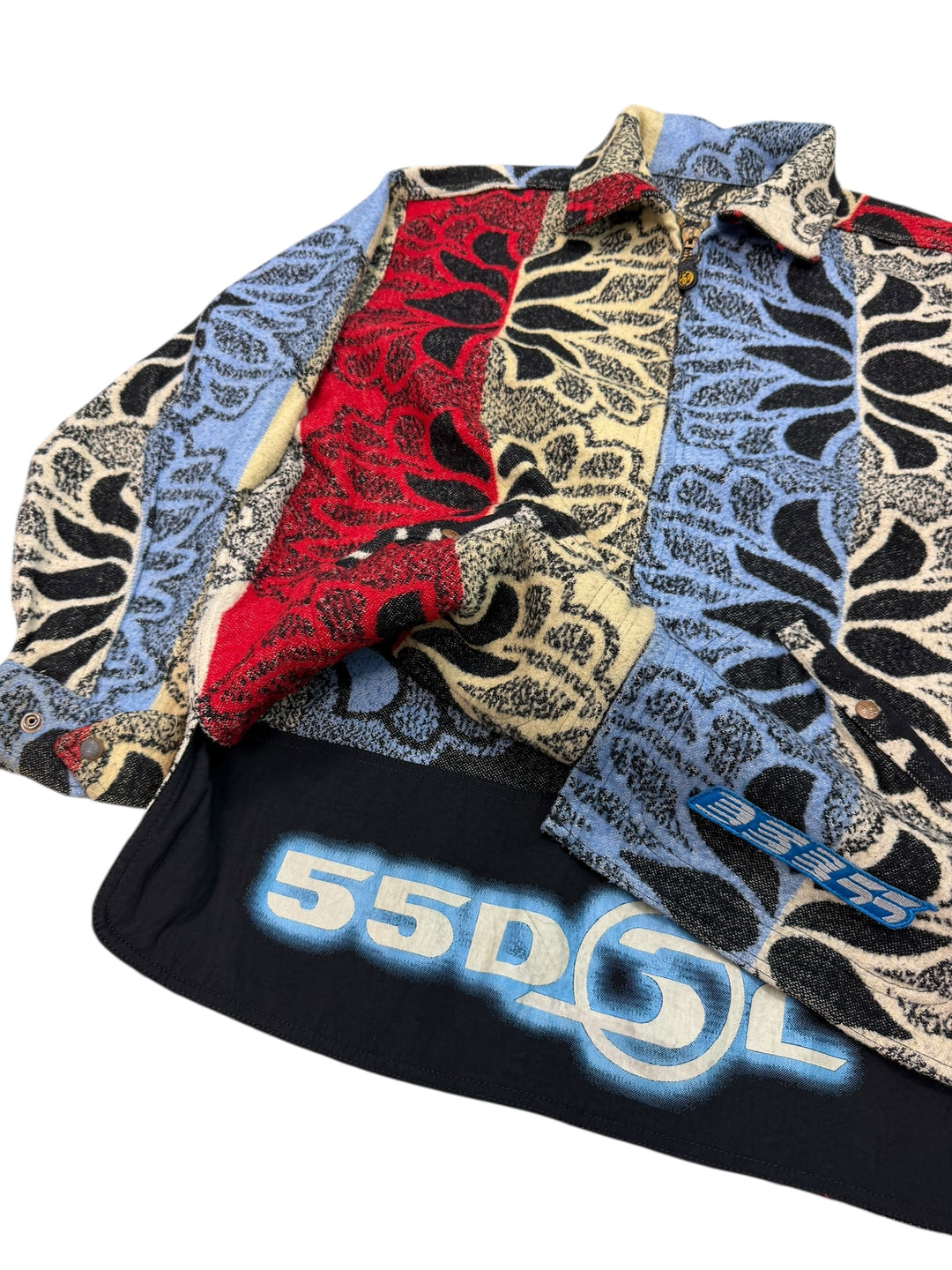 55DSL by Diesel multicolor jacquard zip sweater jacket men's large