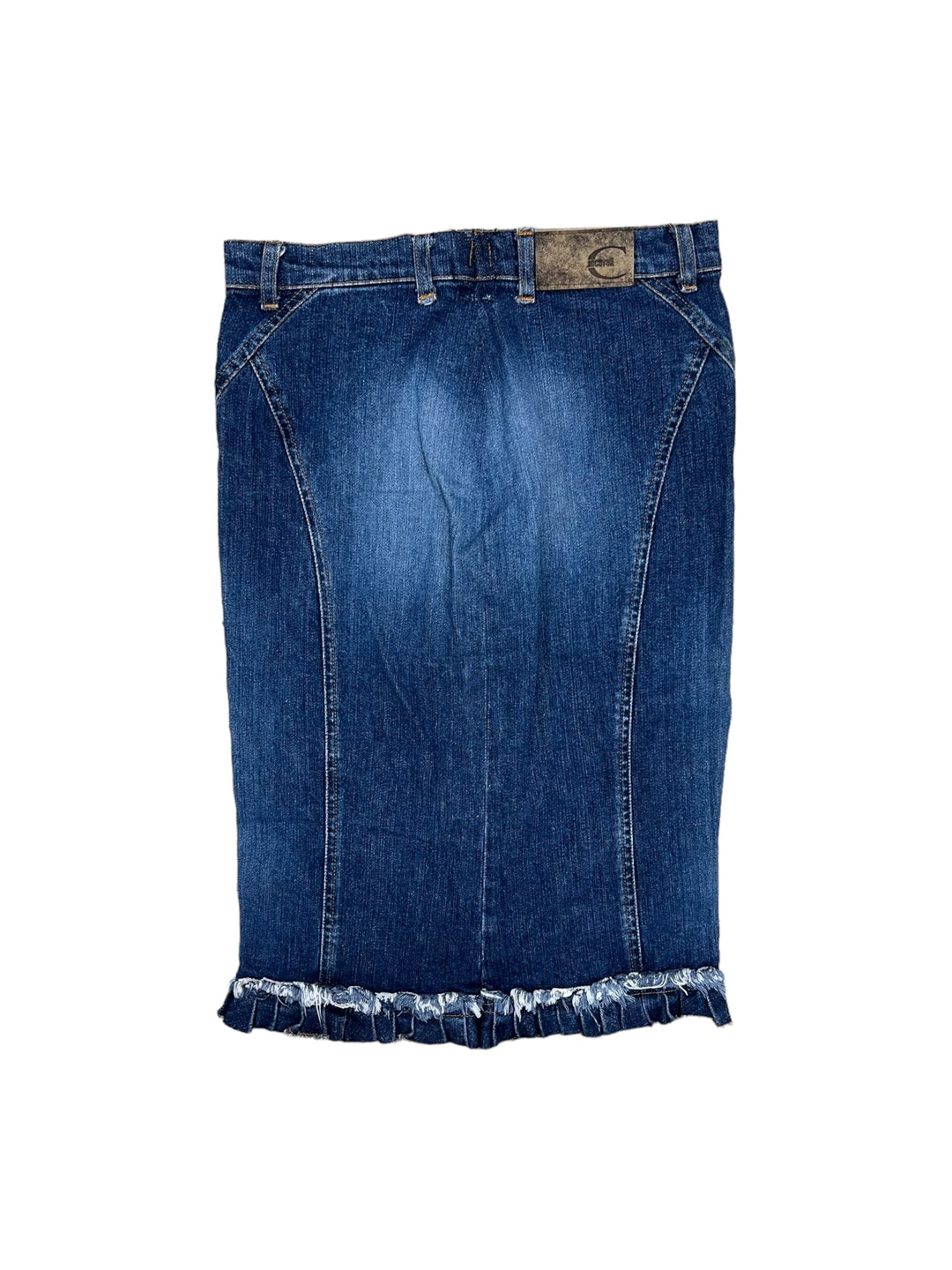 Just Cavalli 00’s midi denim skirt small(36)