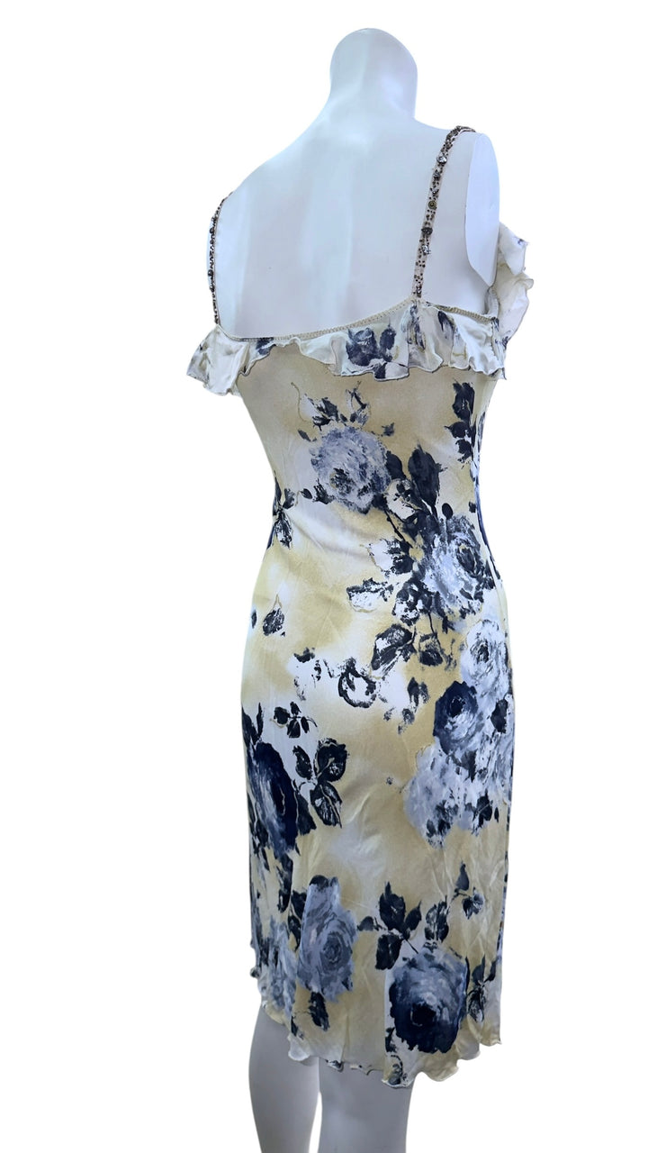 Roberta Scarpa vintahefloral silk blend slip dress