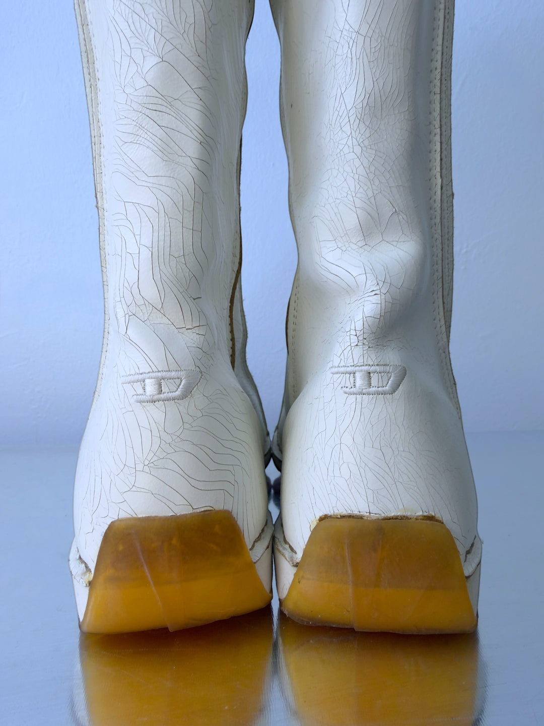 Archive Diesel Soleil cracked paint leather boots eu39