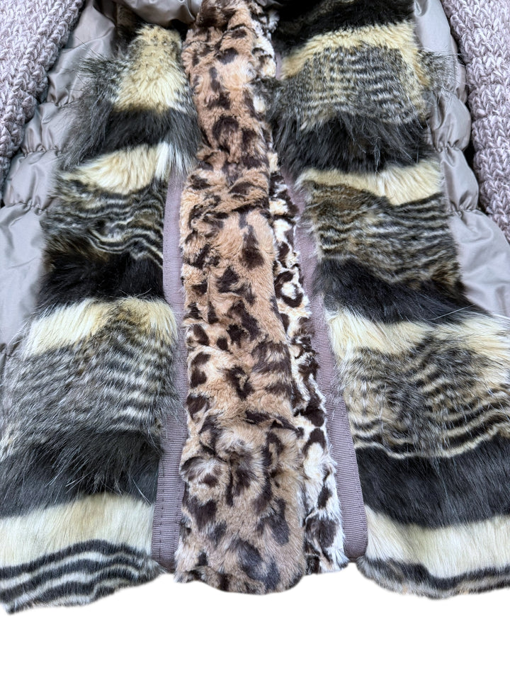 Coconuda multi-fur knit jacket medium