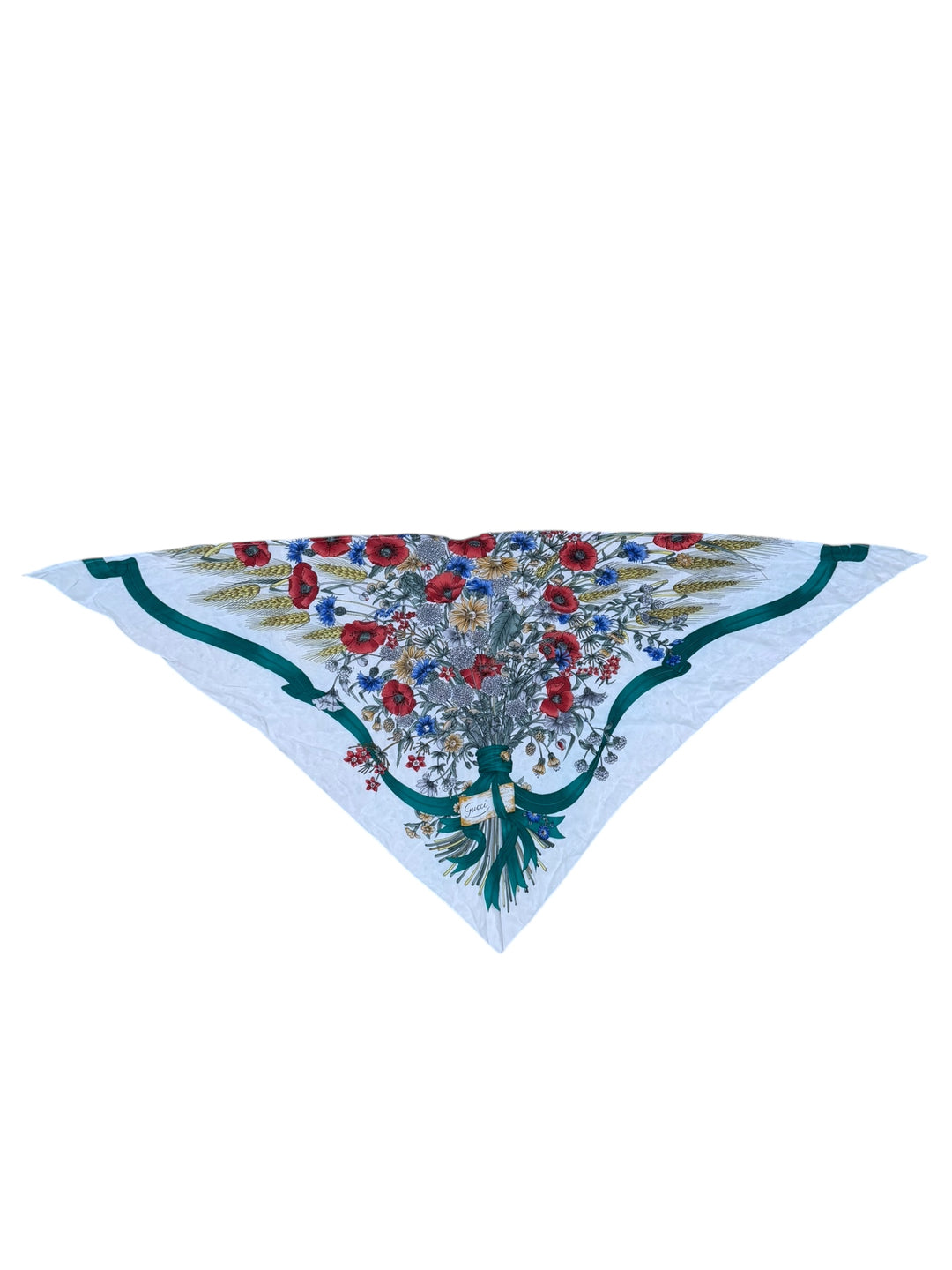 Gucci 1980s Flora Silk Scarf
