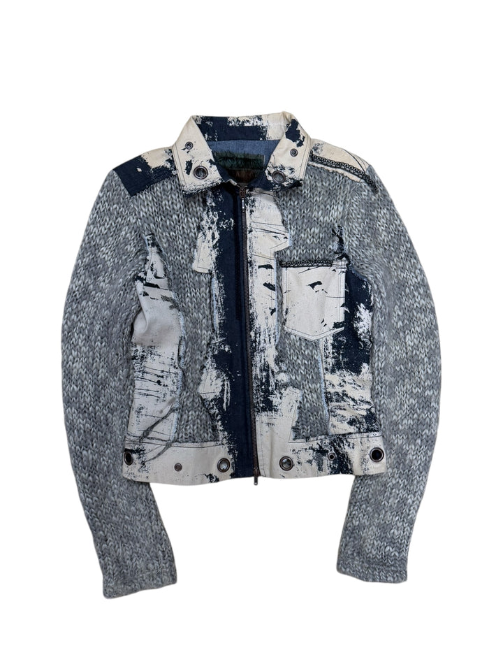 Pianura Studio ‘Industrial Knit’ mixed media jacket medium