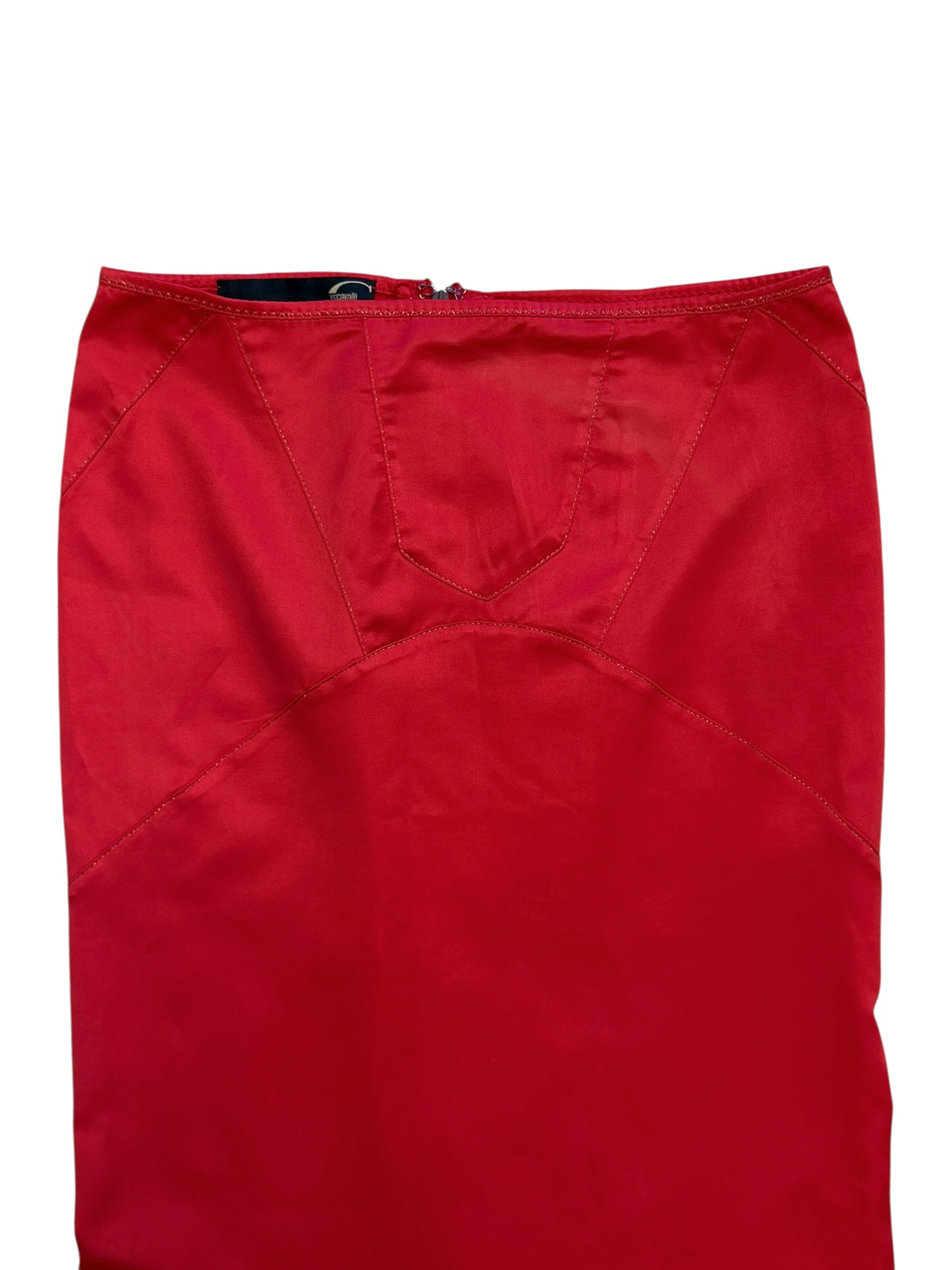 Just Cavalli red satin mermaid skirt