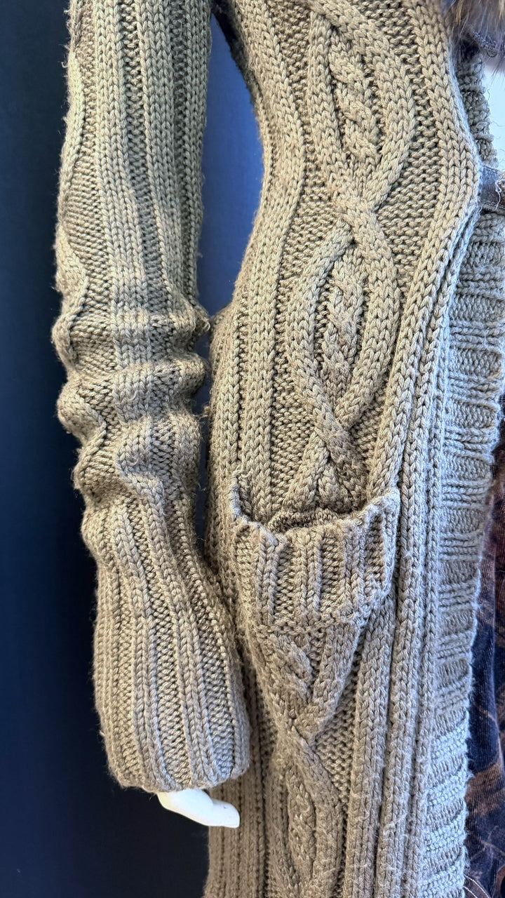 List vintage knit longline cardigan small