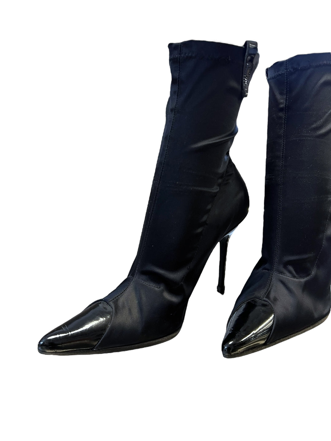 Roccobarocco y2k Black Stiletto Ankle Boots Size 39