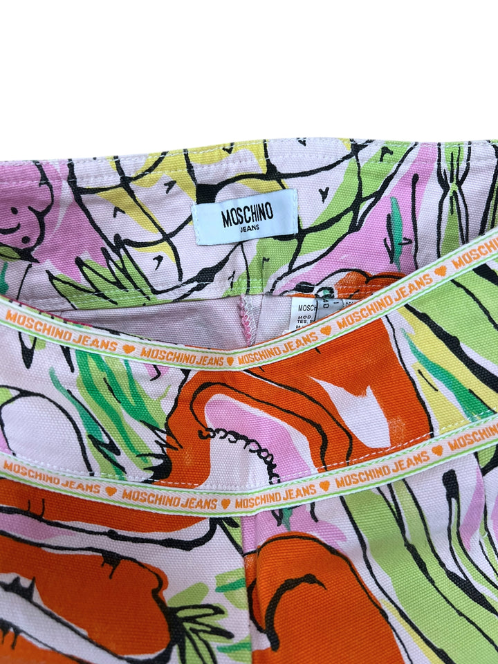 Vintage Moschino Jeans Fruit Print Capri Pants Small eu36