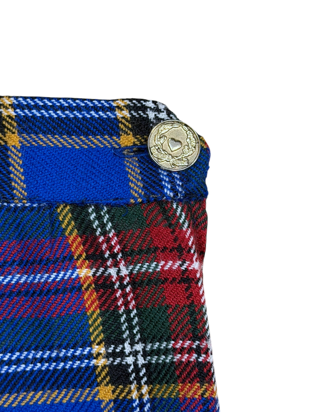 Moschino Late 1990s Wool Tartan Pencil Skirt