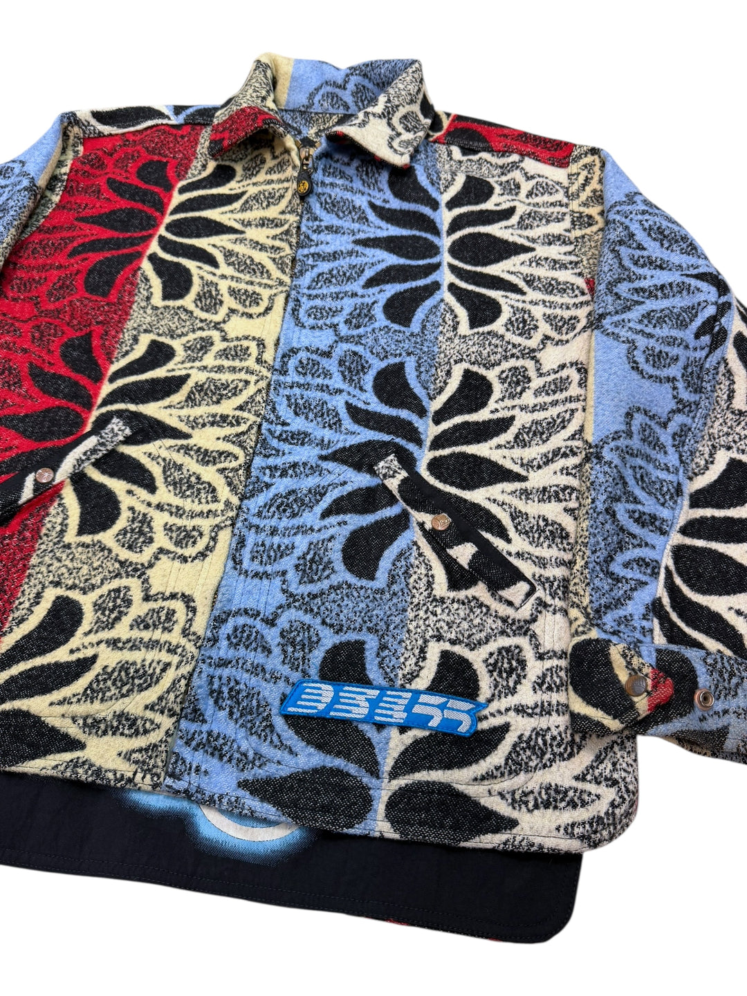 55DSL by Diesel multicolor jacquard zip sweater jacket men's large