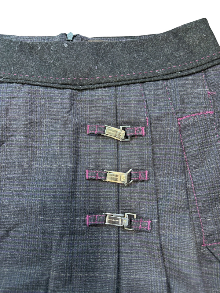 Annarita N structured wool blend mini skirt
