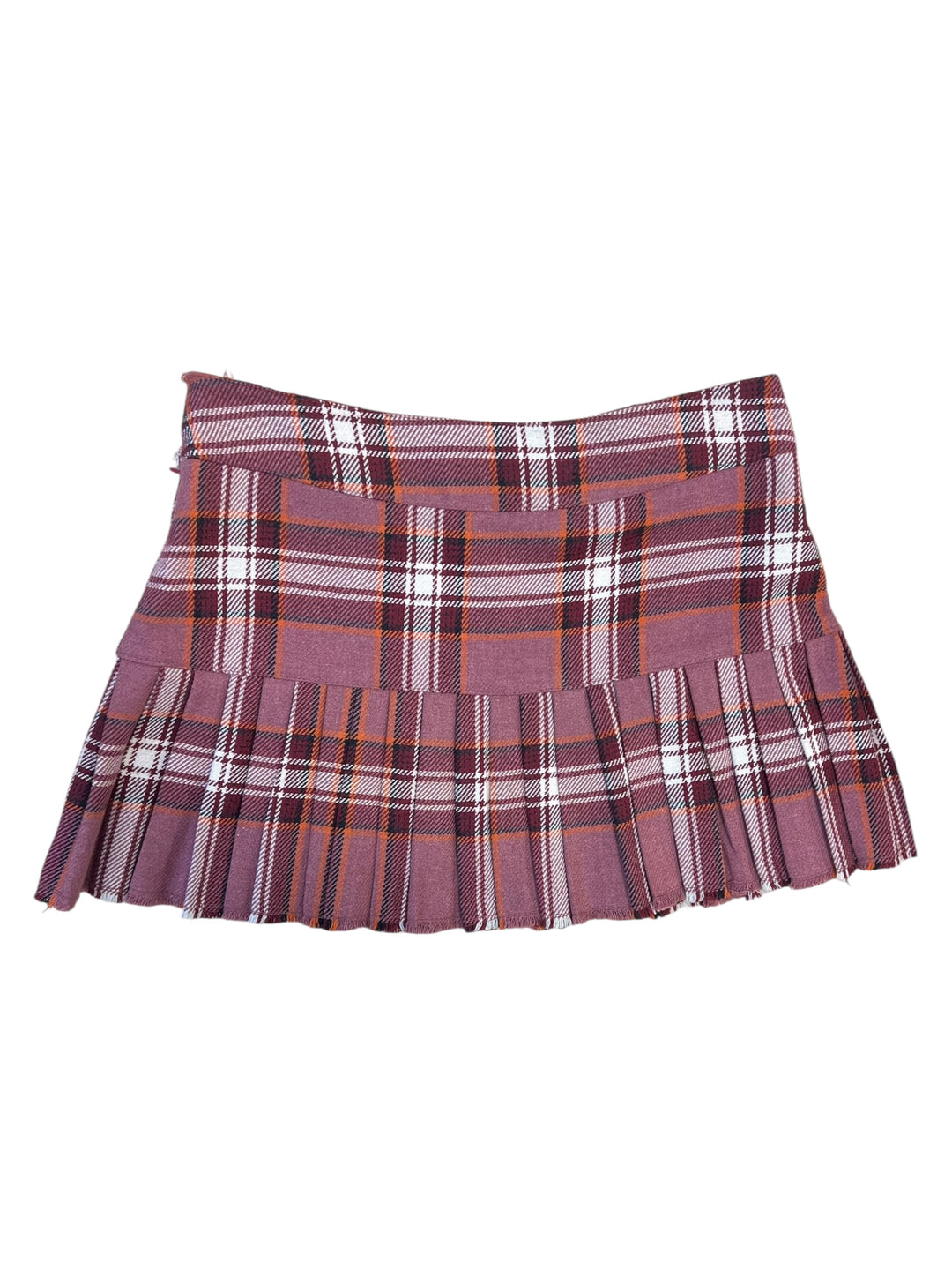 Vintage tartan wool extra mini skirt small