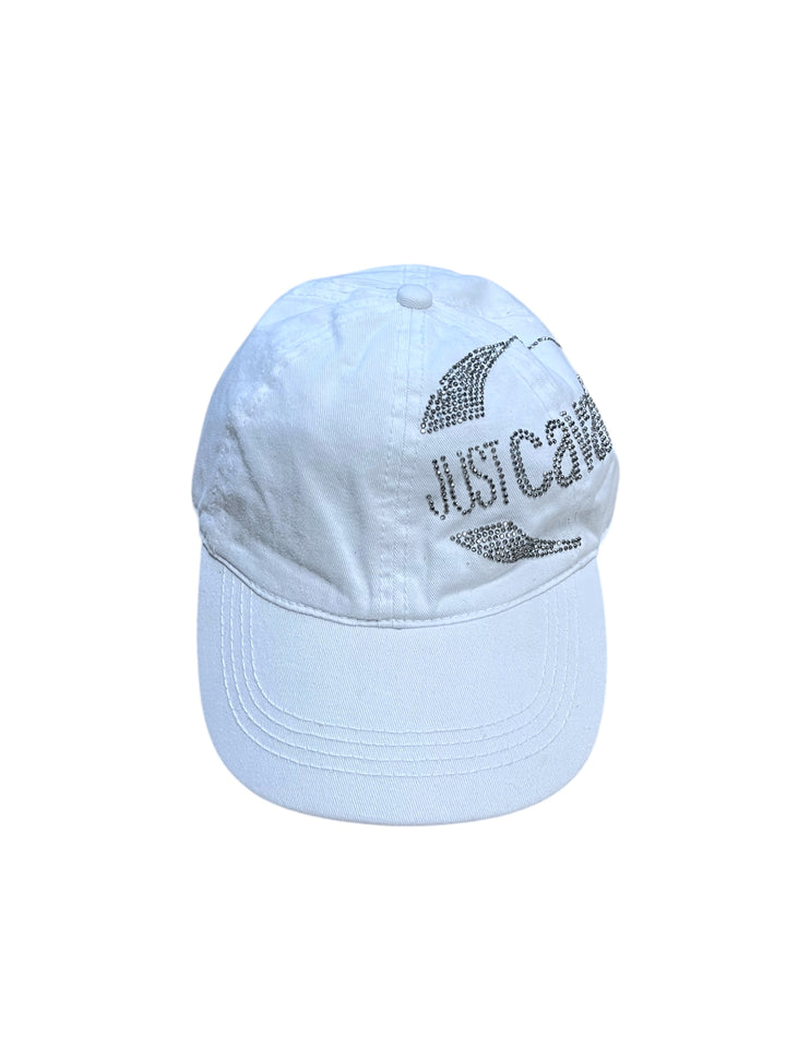 Just Cavalli beachwear collection rhinestone logo hat