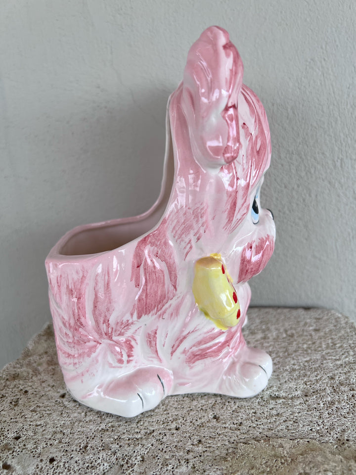 Vintage Ceramic Dog Mini Planter