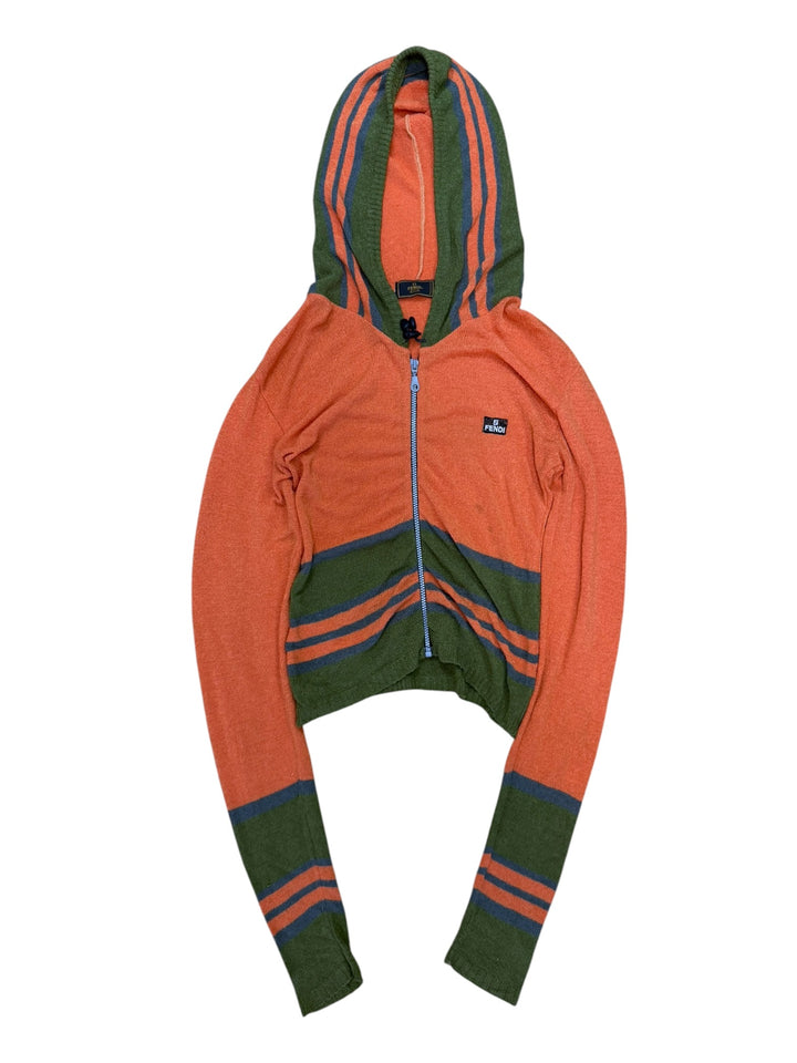 Fendi vintage 1990s knit zip hoodie
