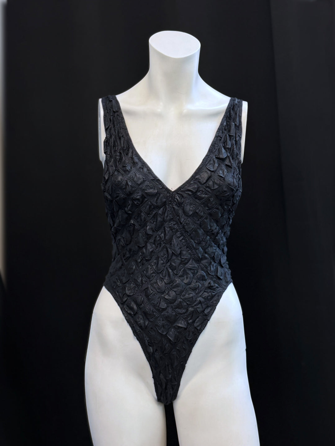 Gianni Versace Intimo textured black bodysuit