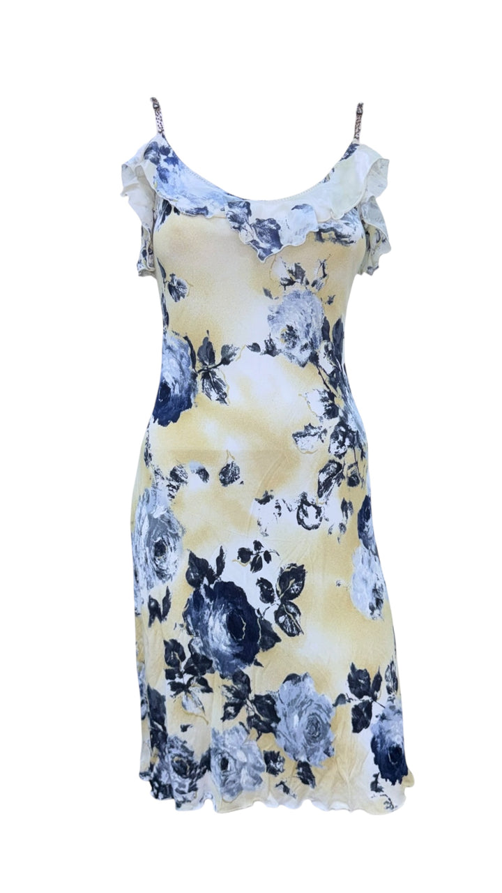 Roberta Scarpa vintahefloral silk blend slip dress