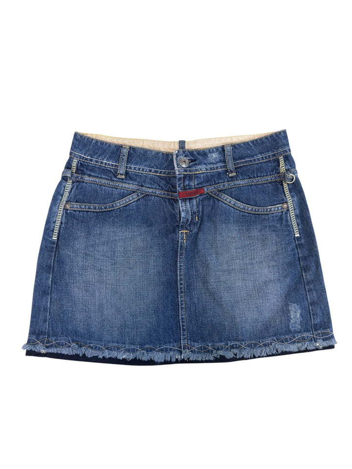 Marithé + François Girbaud denim mini skirt