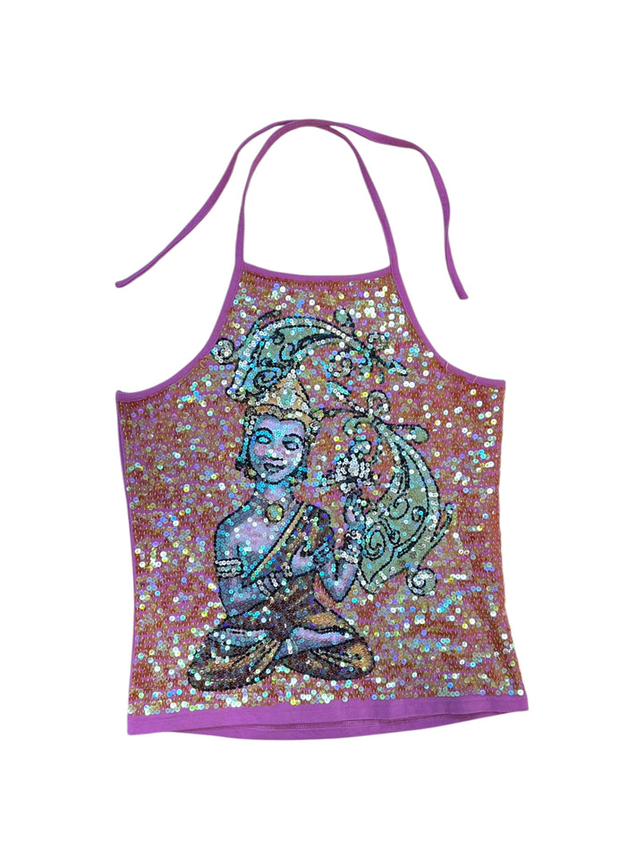 Extyn vintage sequin halter top medium