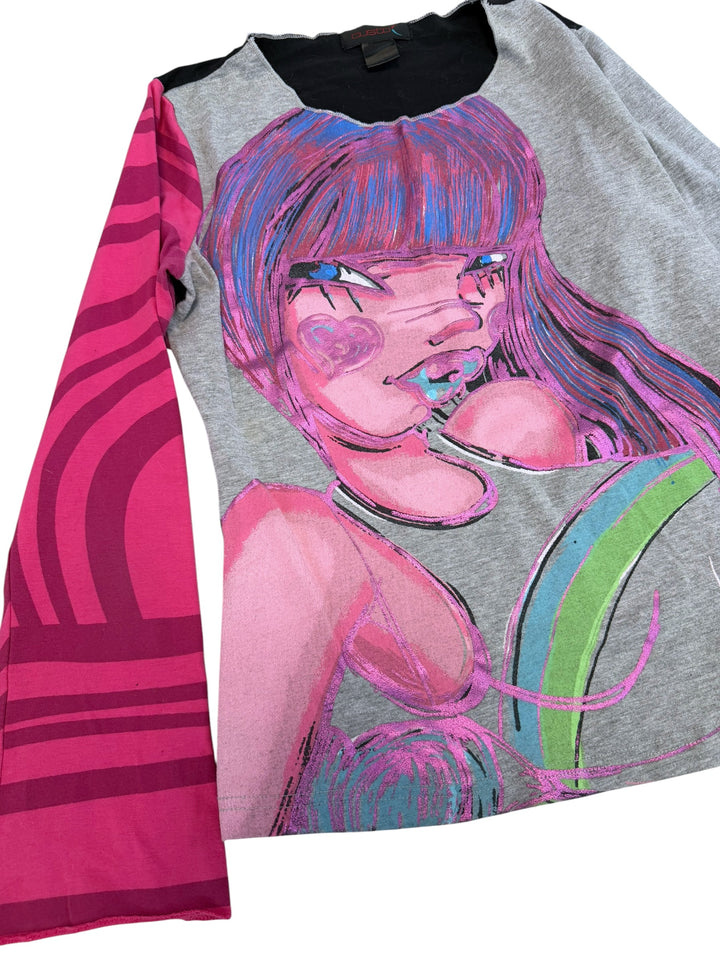 Custo Barcelona anime graphic long sleeve top