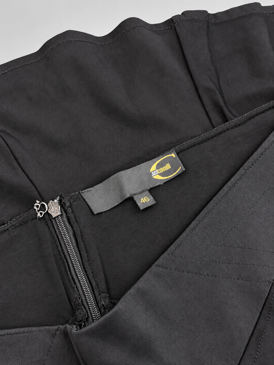 Just Cavalli black flared mini skirt