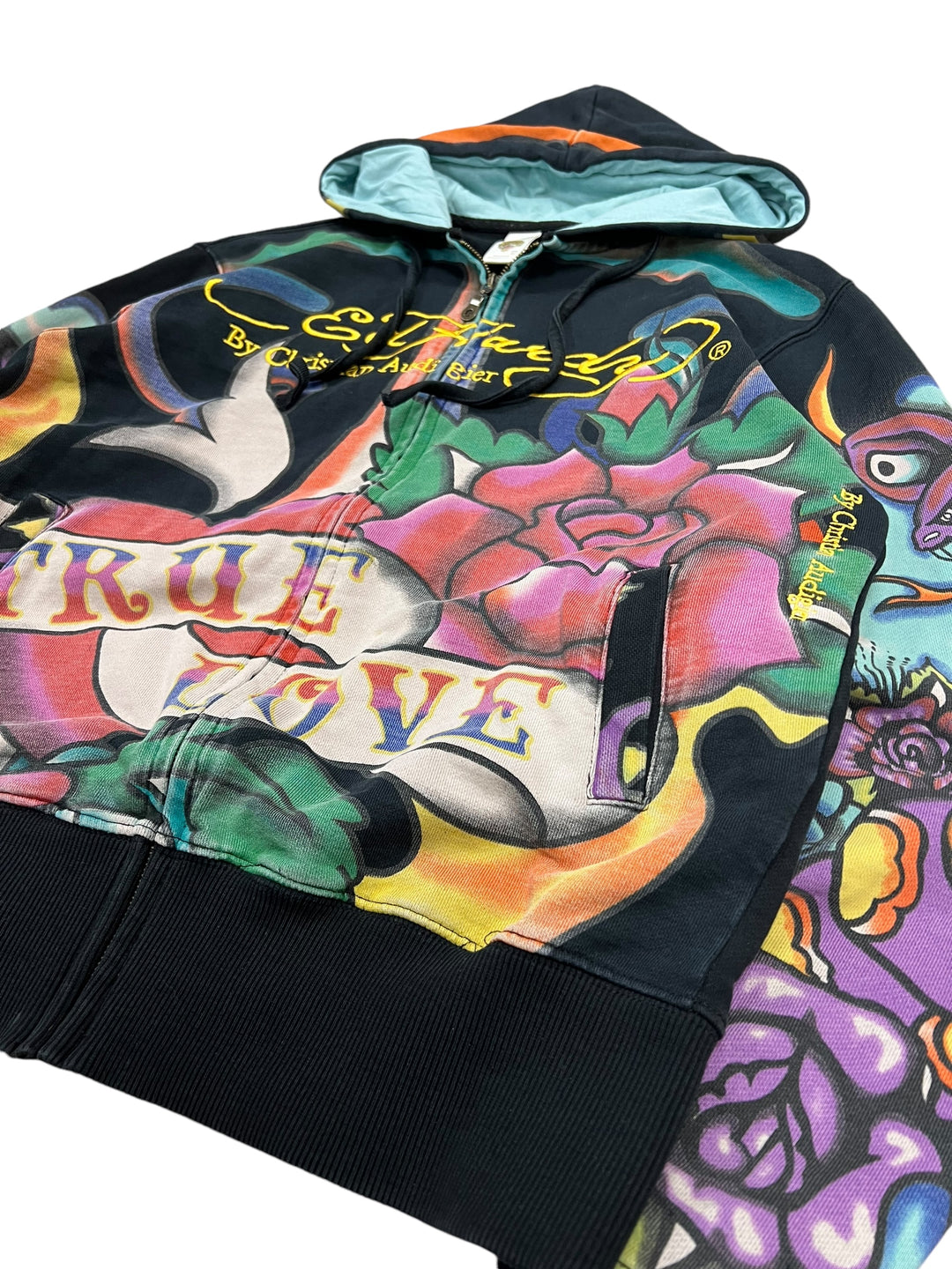 Ed hardy by Christian Audigier y2k rare hooded jacket Women's Medium