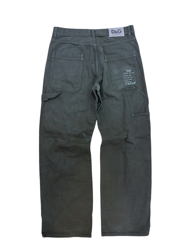 Dolce&Gabbana 2000s cargo utility pants olive green