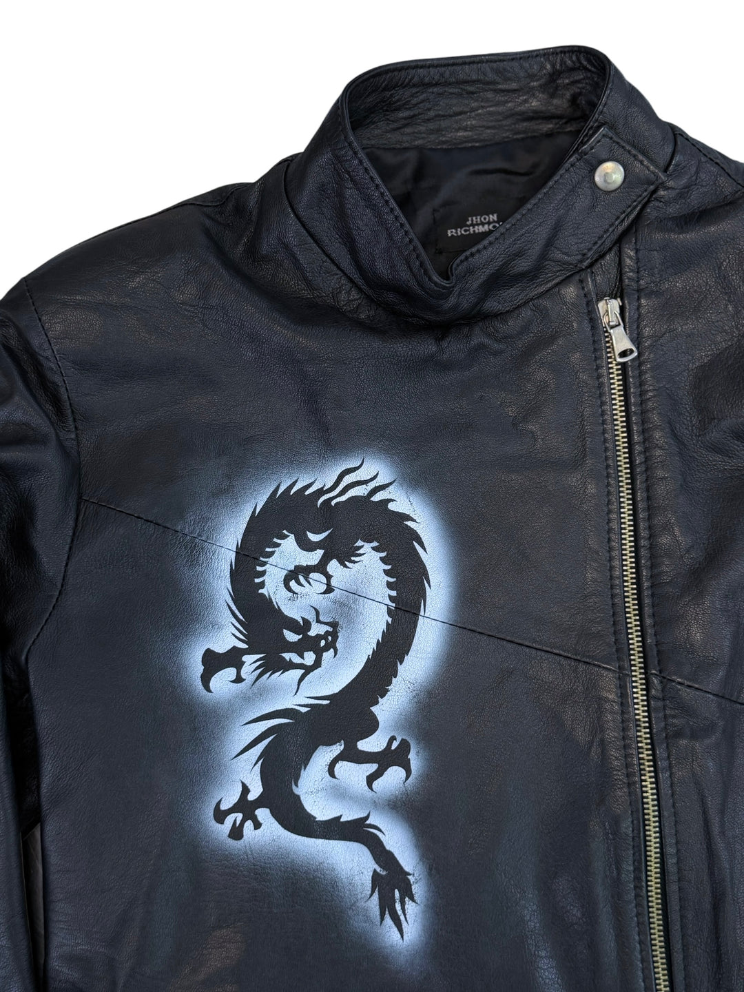 John Richmond dragon leather biker jacket