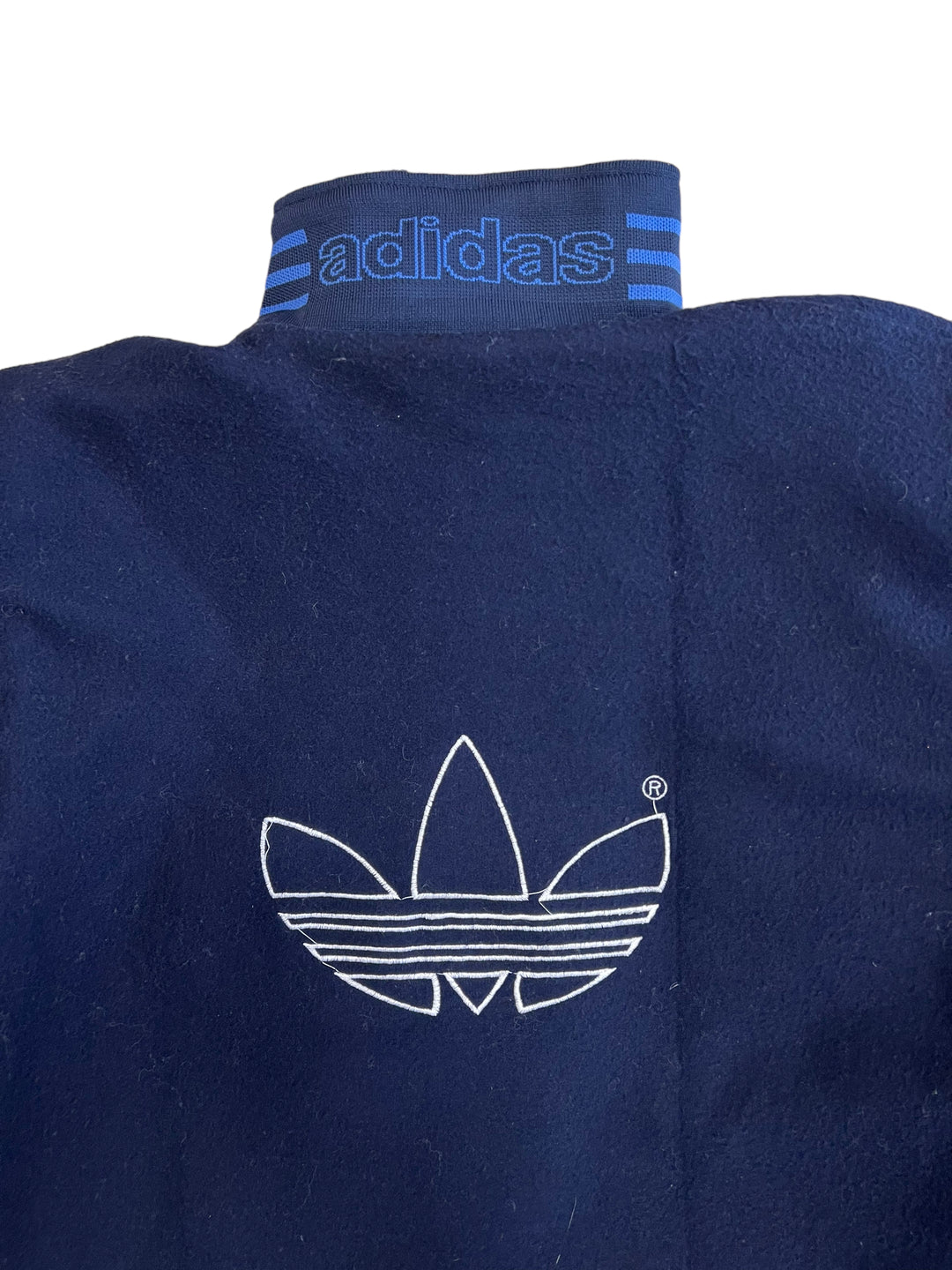Adidas Vintage Reversible Fleece & Polyester Jacket w/ Embroidered Big Logo Men’s Medium