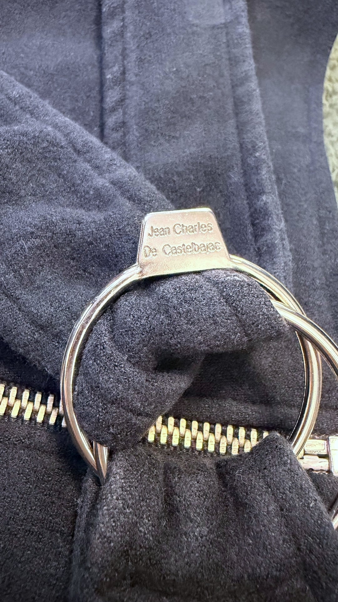 JC de Castelbajac black zip-front midi skirt