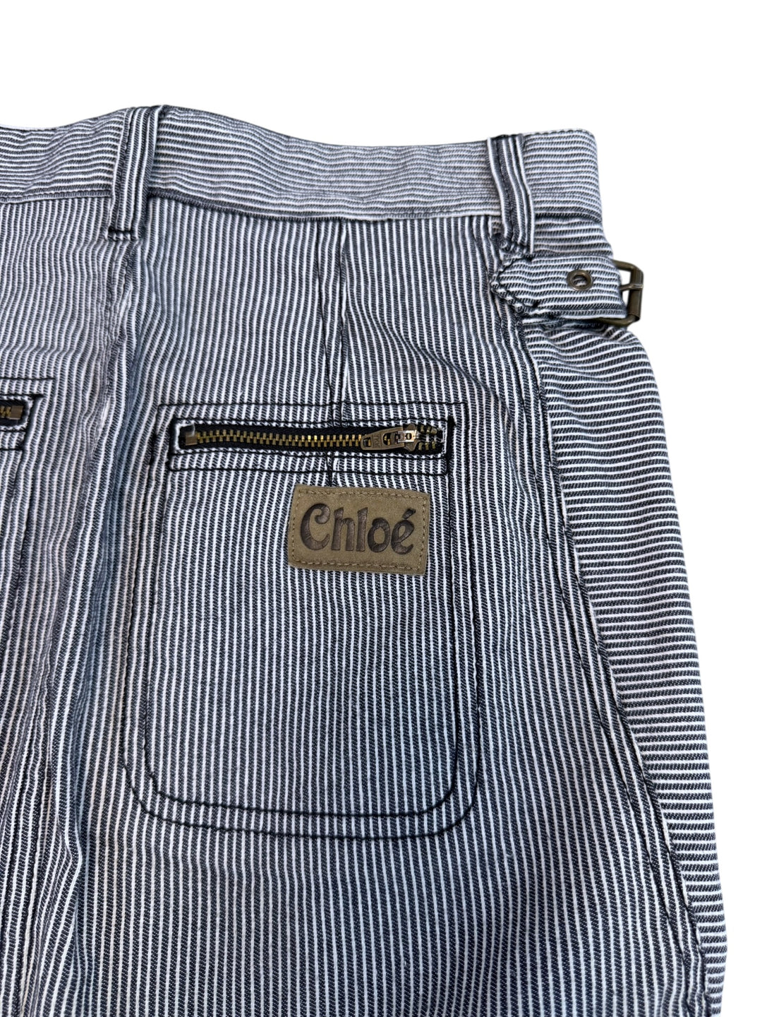 Chloé striped utility mini skirt