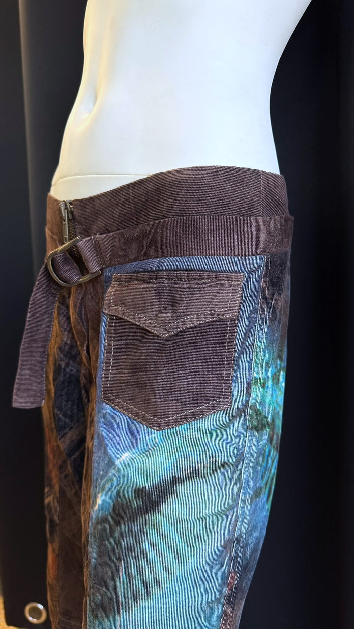 Roberta Scarpa artistic patchwork corduroy pants