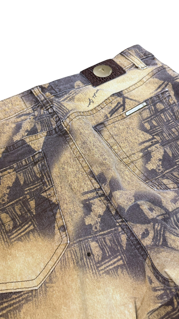 Trussardi vintage geometric print straight leg jeans