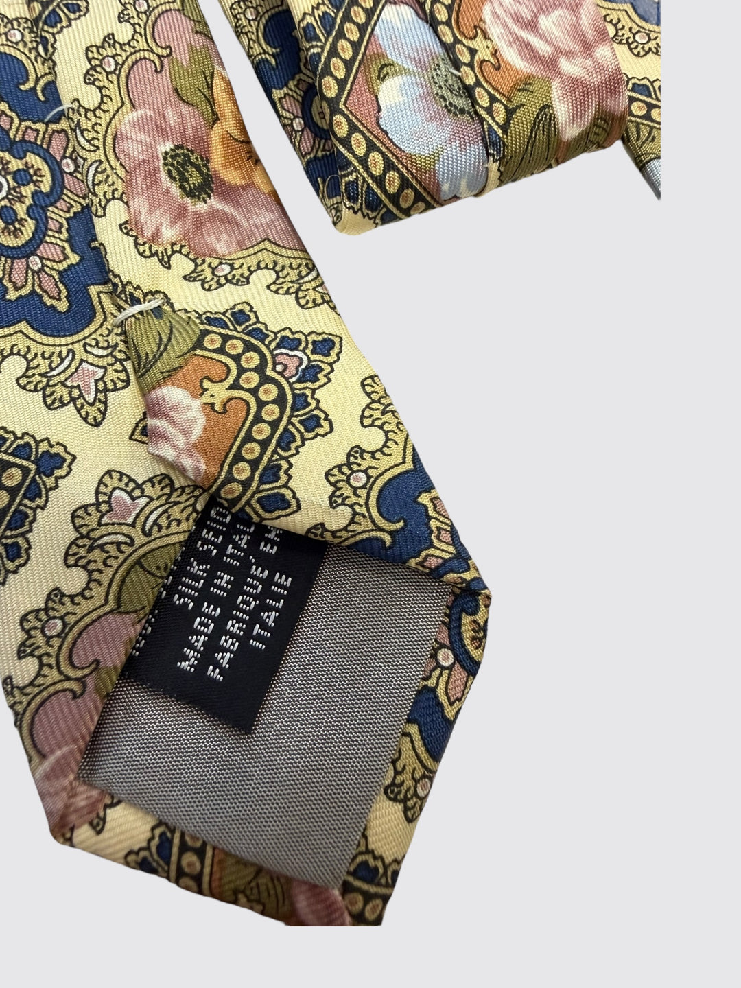 Kenzo Paris Baroque Floral Silk Tie (Made in Italy, 1990s)