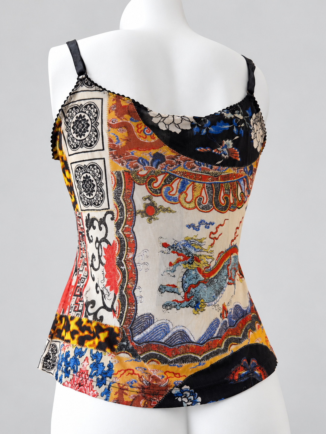 Roberto Cavalli oriental print camisole top