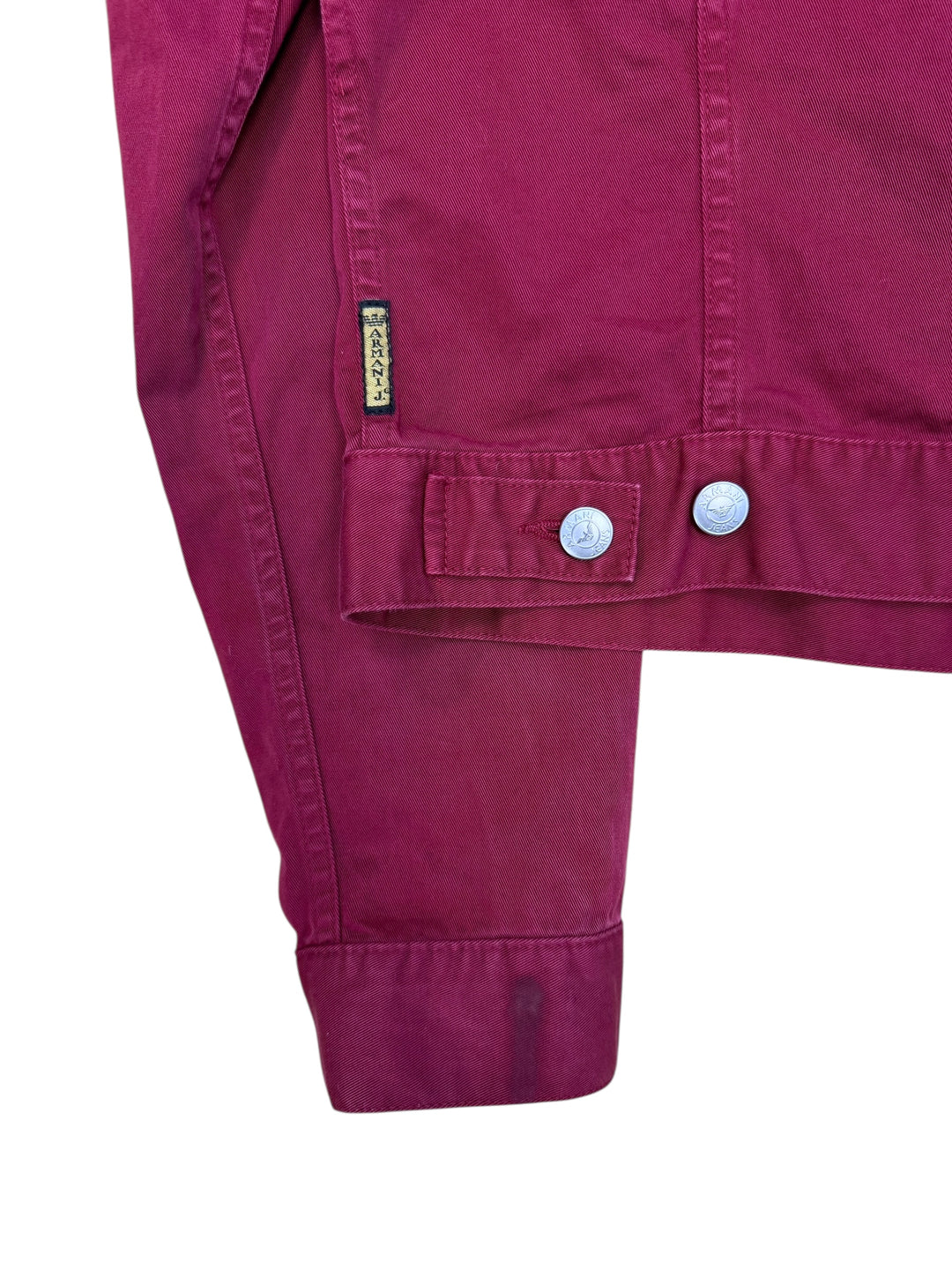 Armani Jeans burgundy light denim jacket