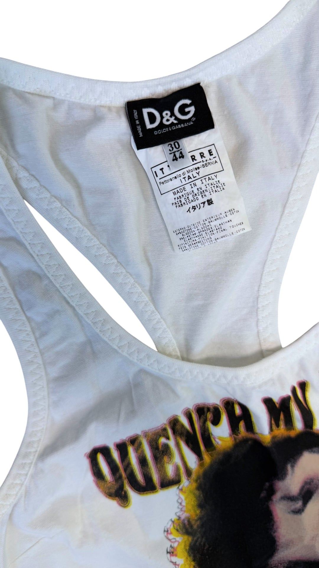Dolce&Gabbana Jim Morrison “Quench my desire” graphic tank top