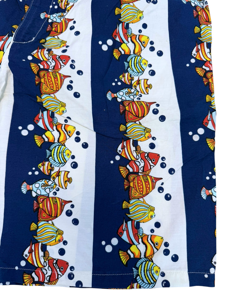Les Copains fish print beach shorts