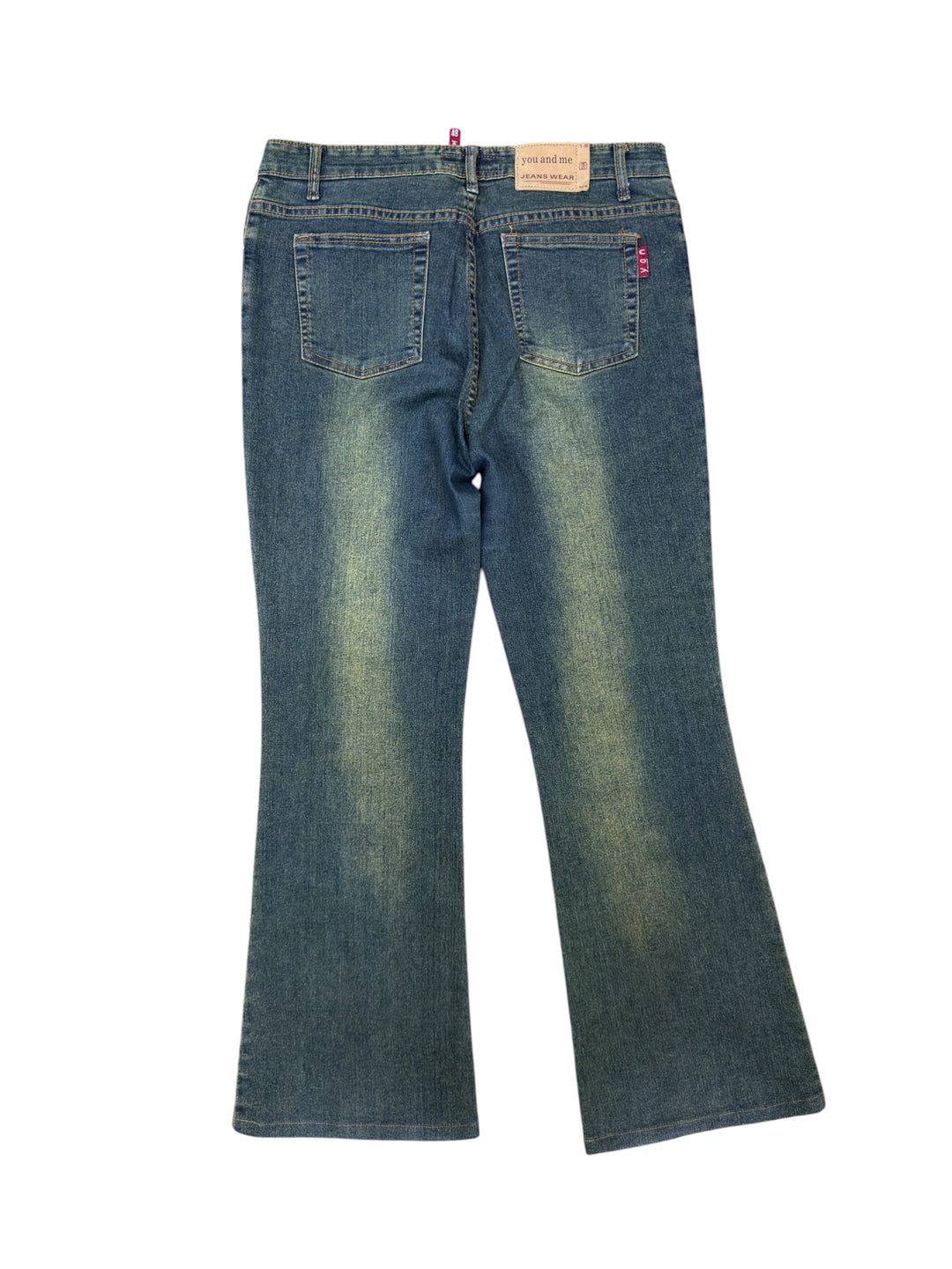 2000s vintage flame print flared jeans