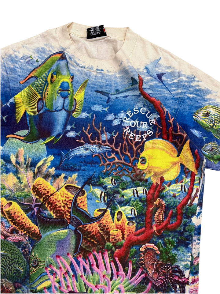 Vintage Single Stitch Rescue Our Reef T-Shirt Men’s MEDIUM