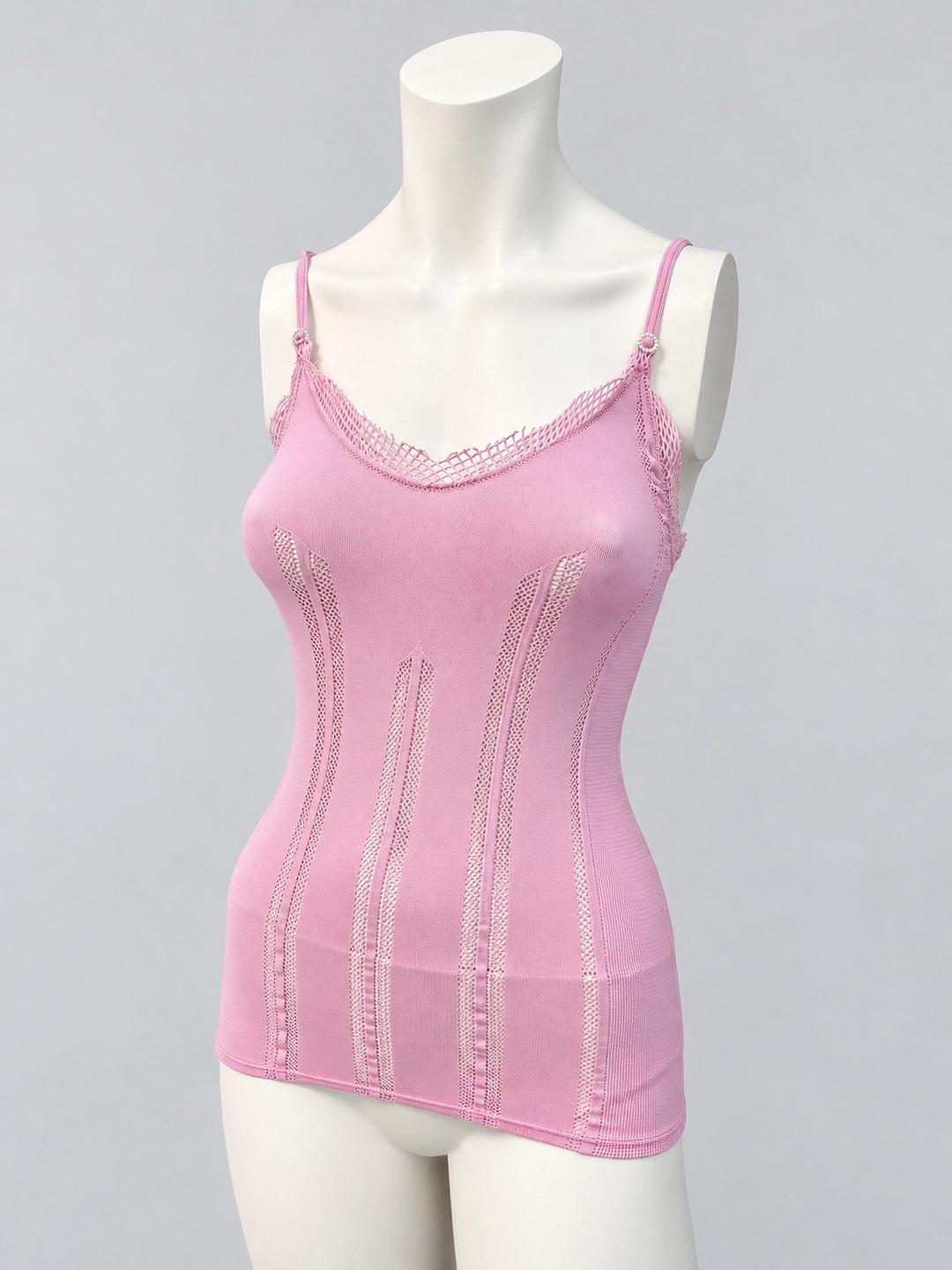 Just Cavalli pink mesh camisole top